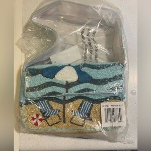 Beaded Beach Scene Women's Bag